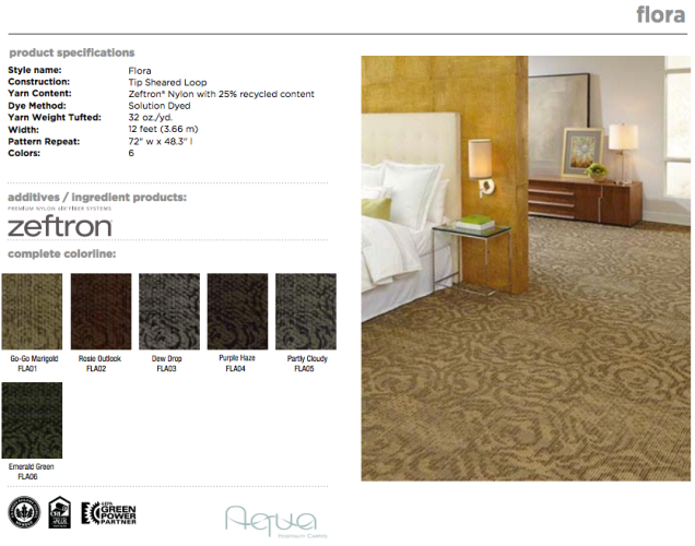 The Bloom Collection: Flora made by Aqua Hospitality with Zeftron nylon